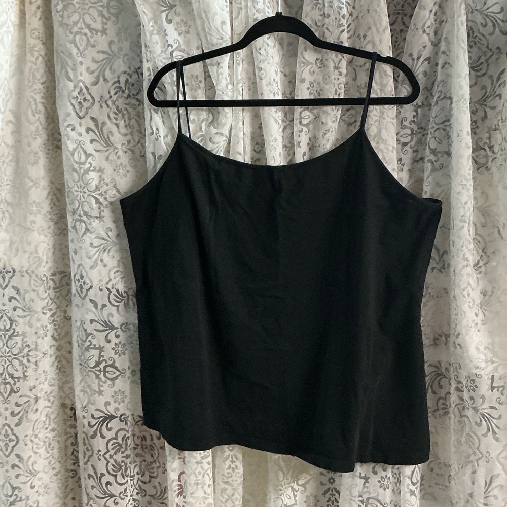 🔵 Faded Glory Basic Black Cotton Camisole